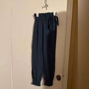 Shein blue waistbag pants tie